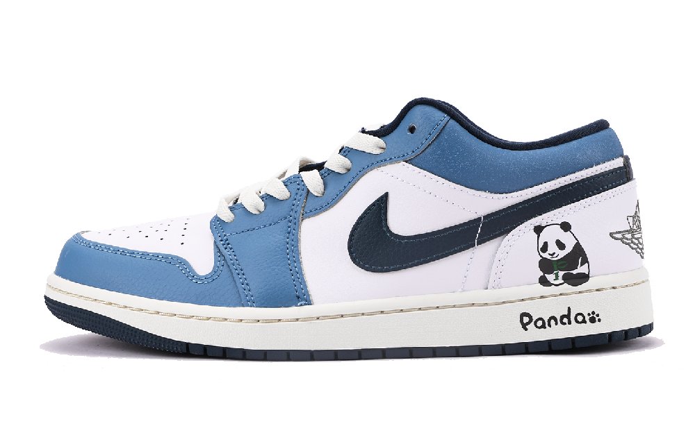 Jordan Air Jordan 1 Non-slip Lightweight Low-Top Vintage Basketball Shoes Men's Blue