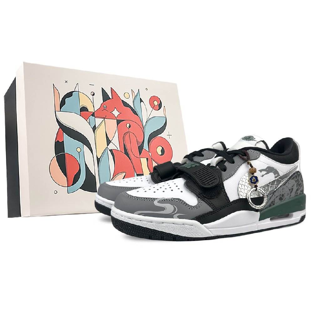Jordan Legacy 312 Slip-Resistant Low-Top Vintage Basketball Shoes Men's White