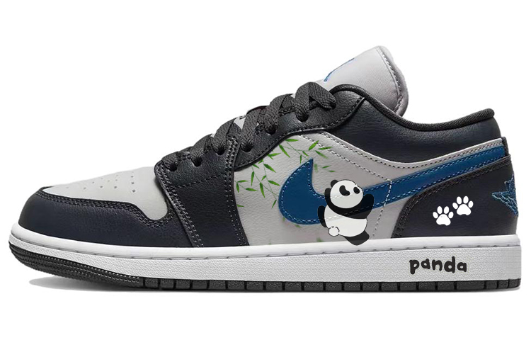 Jordan Air Jordan 1 Vintage Basketball Shoes Unisex Low Top Black/Gray