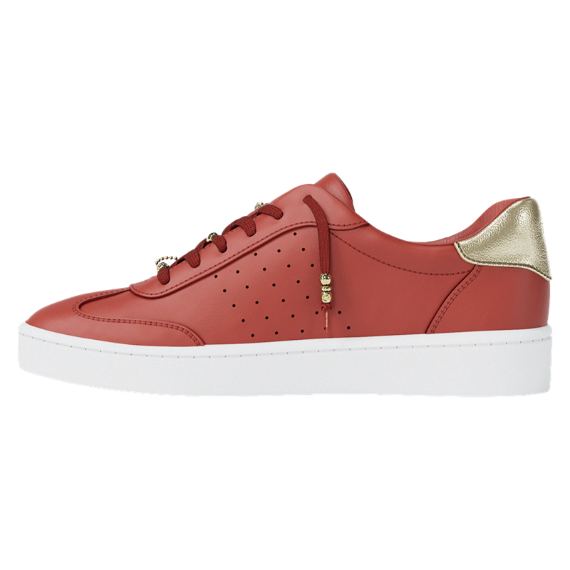 MICHAEL KORS Scotty Skateboard Shoes Women's Dark Red/Gold