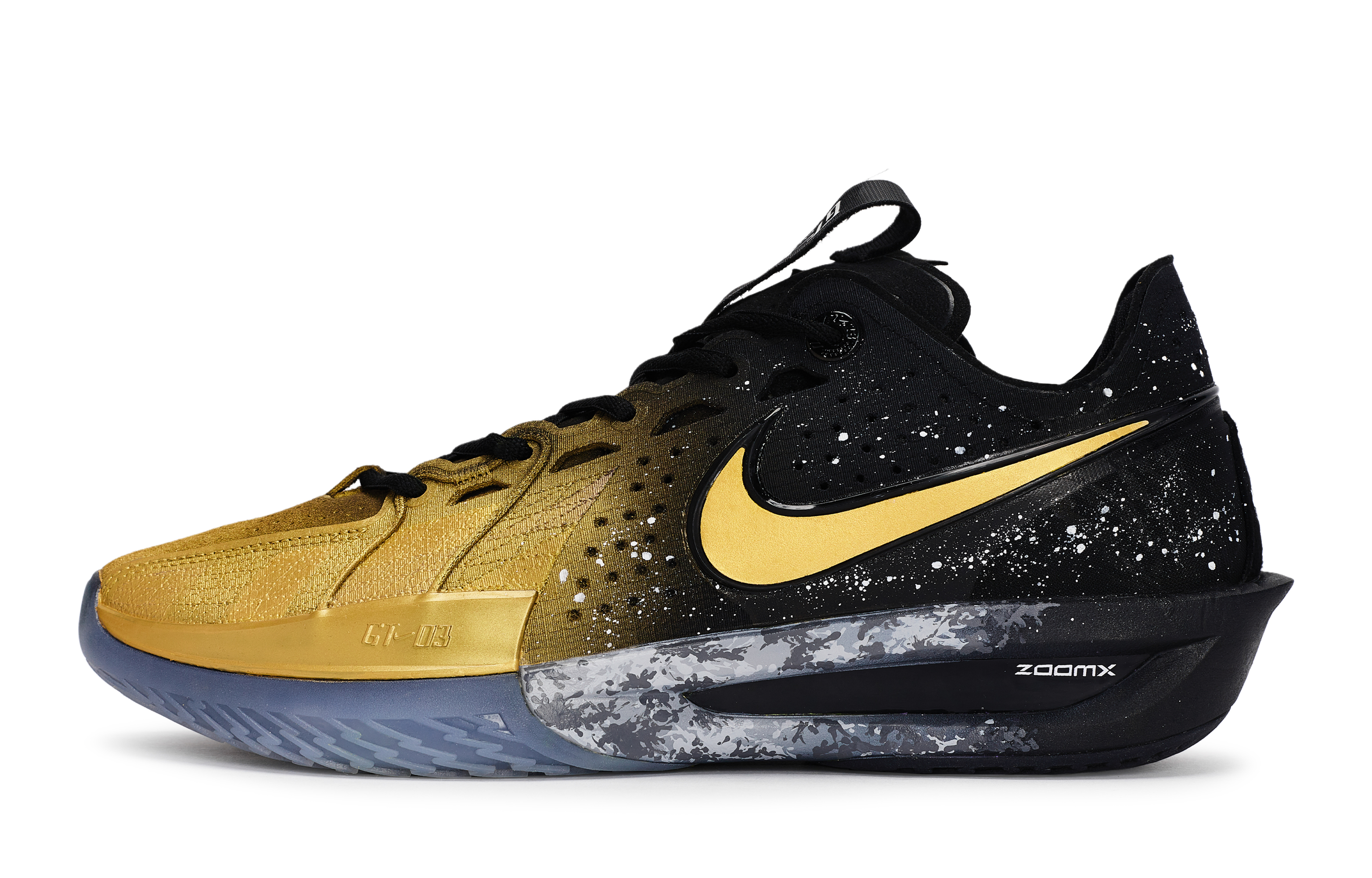 Nike Air Zoom G.T. Cut 3 Basketball Shoes Unisex Low top Black/Gray/Gold/Silver