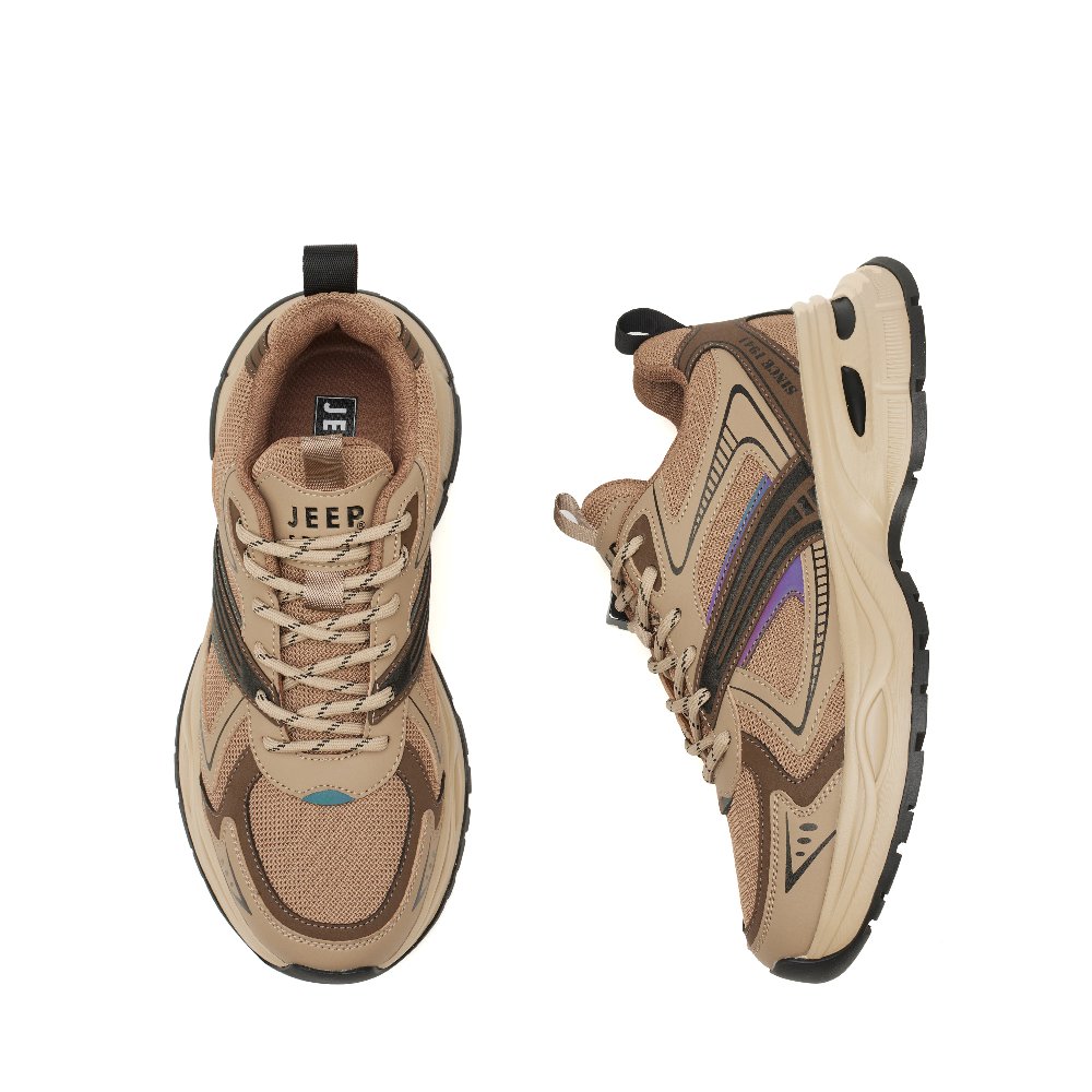 JEEP SPIRIT Cushioning Slip-Resistant Breathable Coverage Lightweight Height Increasing Low-Top Chunky Sneakers Men's