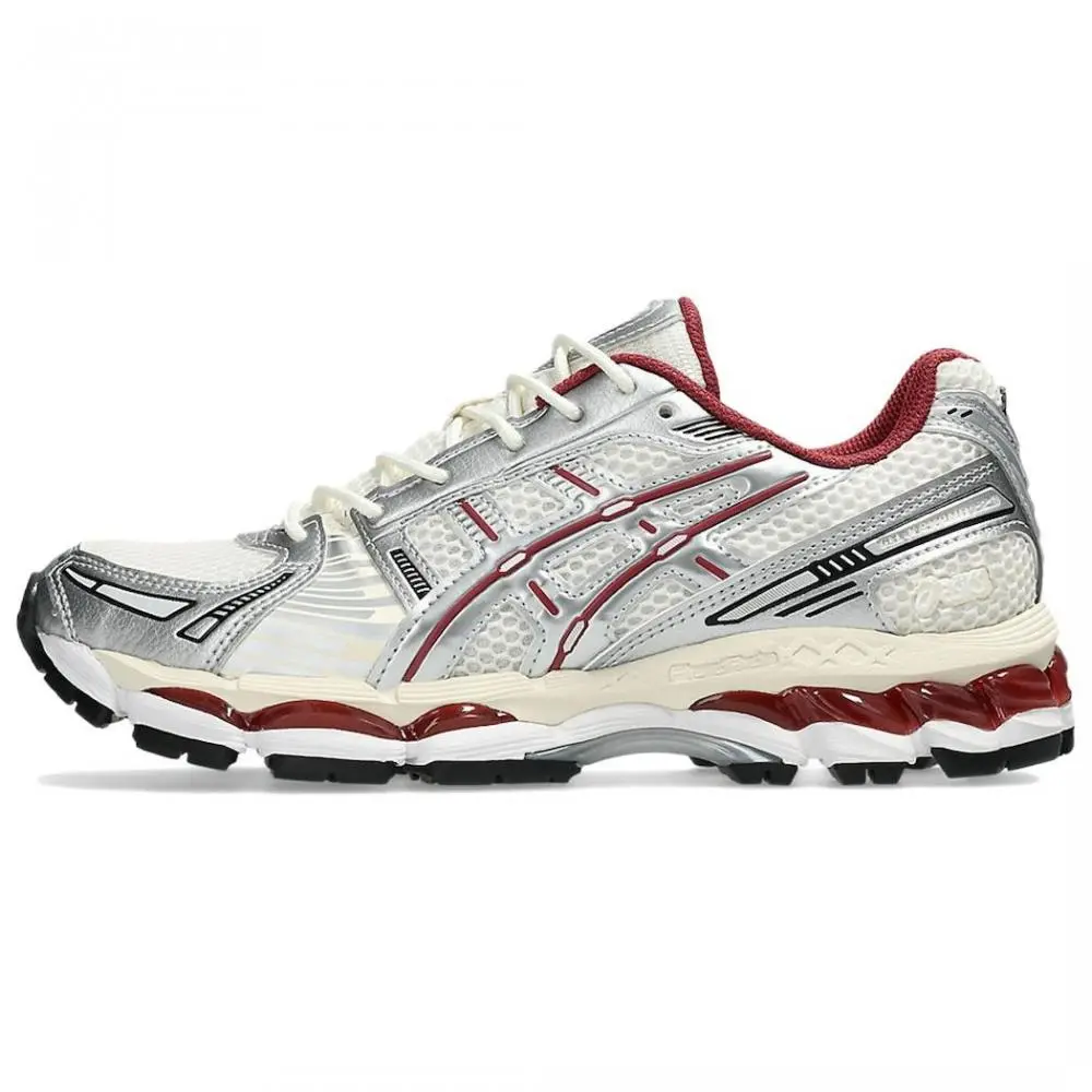 Asics GEL Kayano 12.1 Abrasion Resistant Low top Running Shoes Unisex Beige Silver