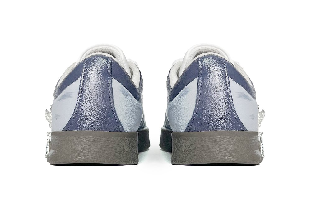Adidas Neo VL Court Lifestyle Monet's Butterfly Anti Slip Wear Resistant Low Top Skateboard Shoes Unisex Dusty Blue