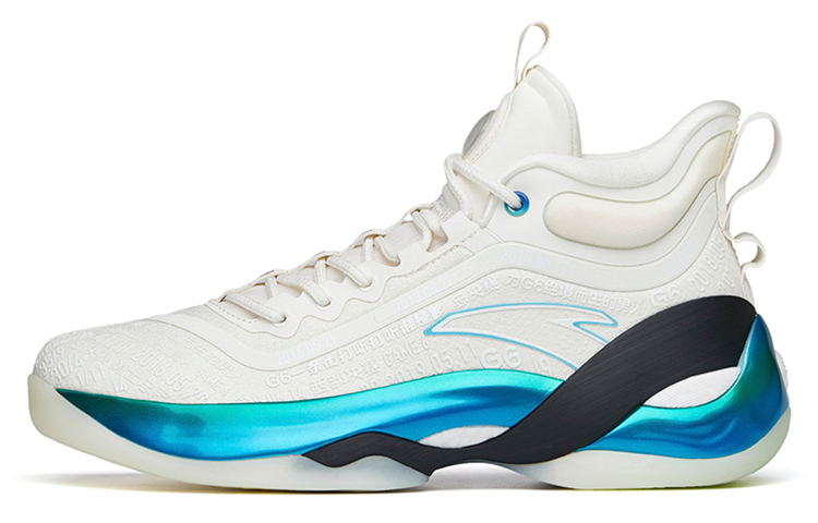 Anta KT7 Cushioning Anti-Slip And Wear-Resistant High-Top Basketball Shoes White Blue