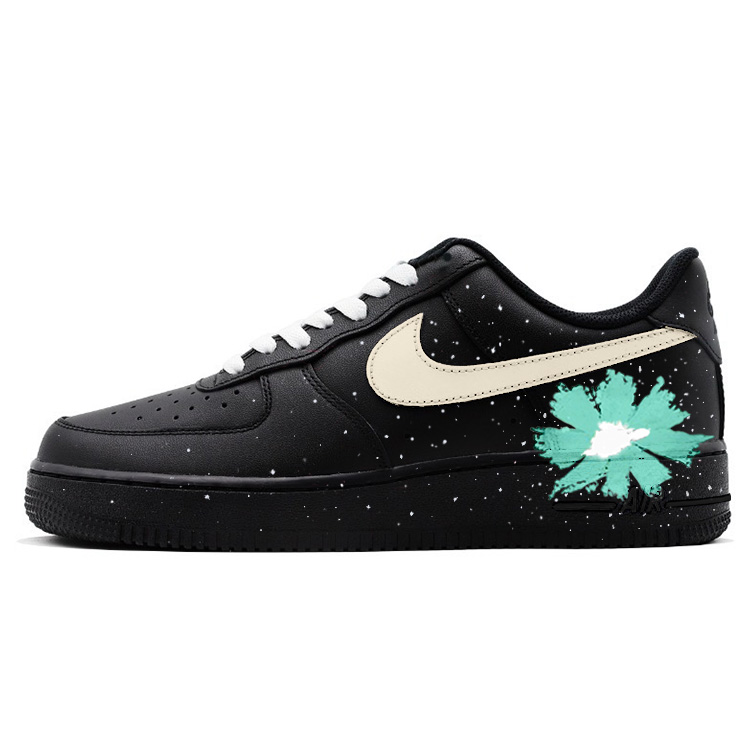 Nike Air Force 1 07 Anti Slip Wear Resistant Low Top Skateboard Shoes Unisex Black Green