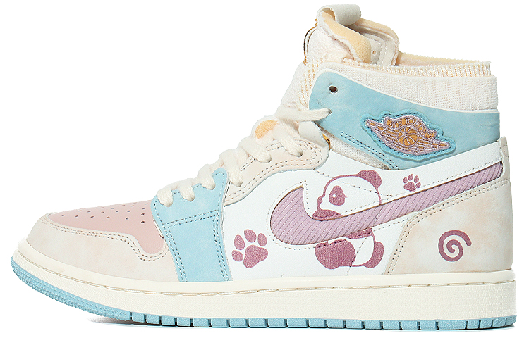 Jordan Air Jordan 1 High High-Top Vintage Basketball Shoes Women's Beige Pink
