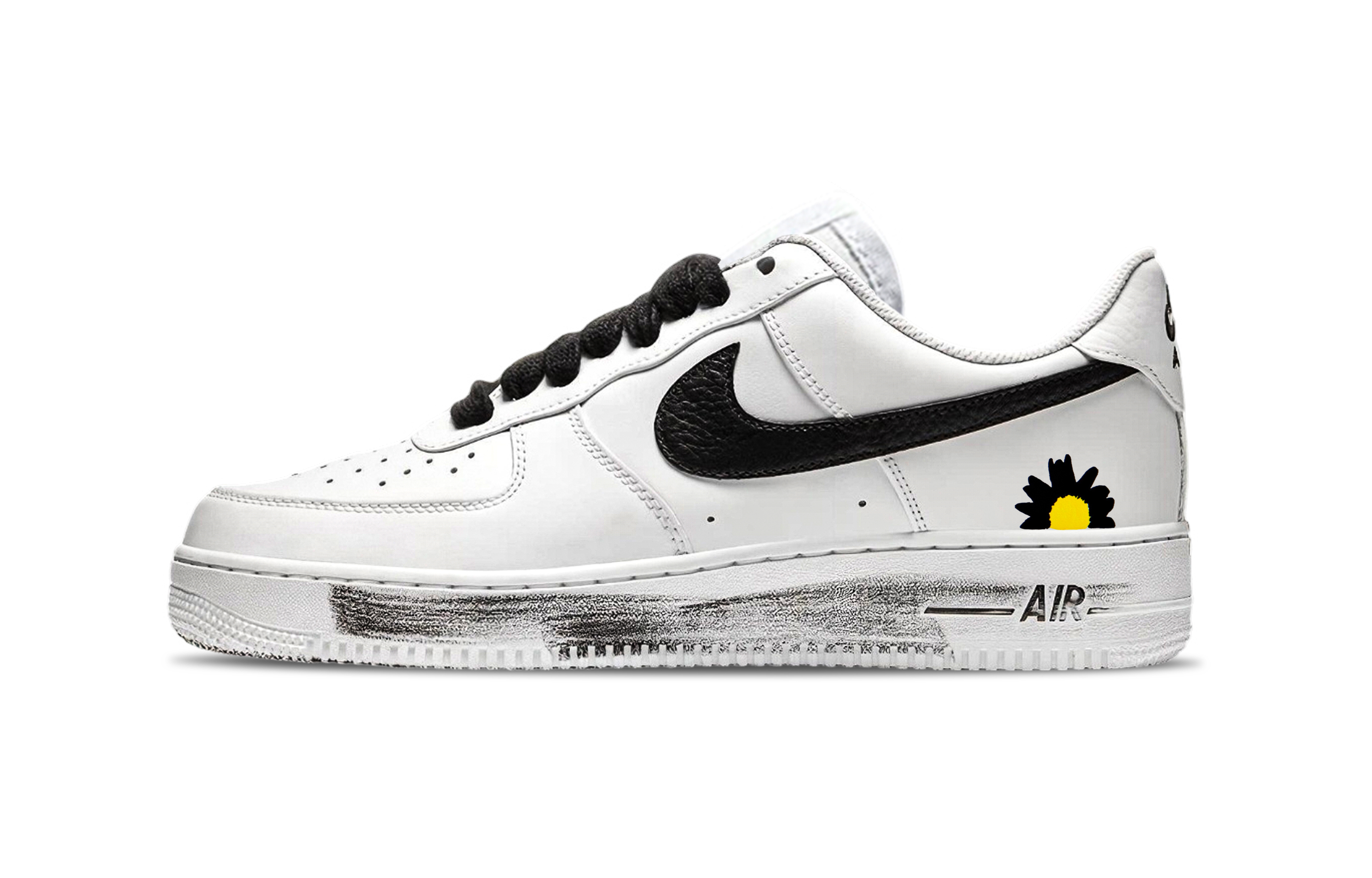 Nike Air Force 1 Abrasion Resistant Low top Skateboard Shoes Unisex White Black