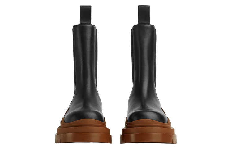 Bottega Veneta Tire Short Chelsea Boots Men's Black
