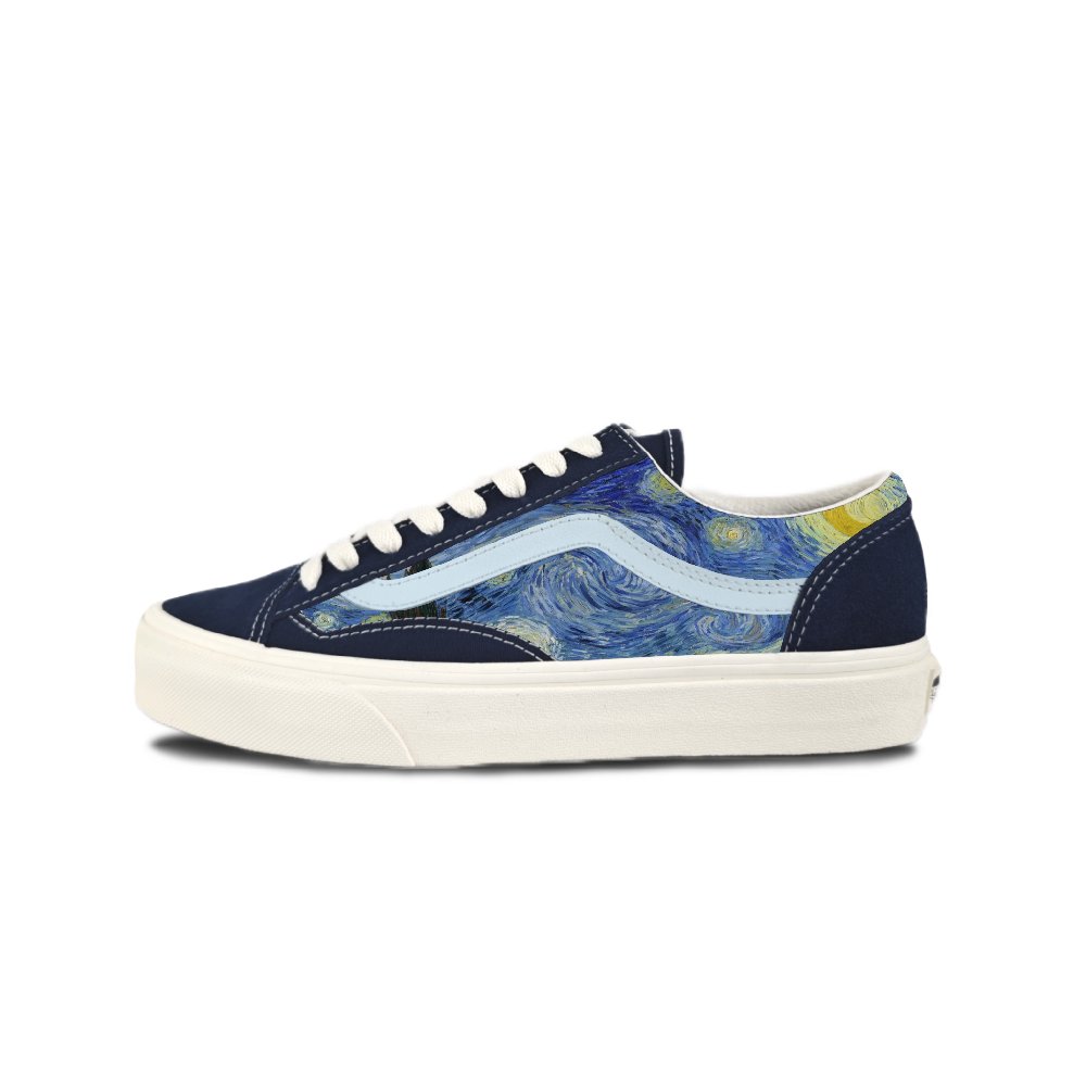 Vans Style 36 Suede Anti Slip Wear Resistant Low Top Skateboard Shoes Unisex Blue White