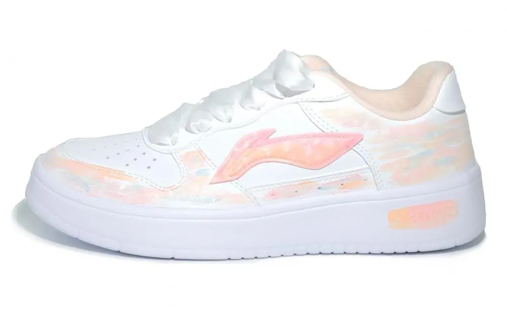 LiNing Pontoon Boats Abrasion Resistant Shock Absorbers Low top Skateboard Shoes Women's White