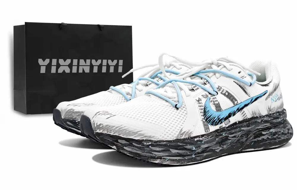 Nike Run Swift 2 Abrasion Resistant Breathable Coverage Low top Casual Running Shoes Men's Blue