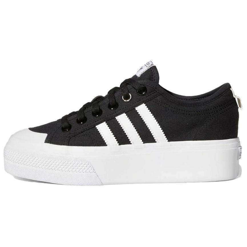 Adidas Originals Nizza Platform Abrasion Resistant Low top Skateboard Shoes Women's Black Pink купить в интернет-магазине Yoocart с быстрой доставкой по России.
