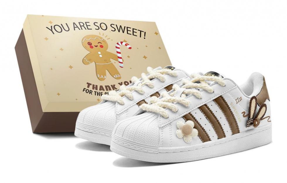 Adidas Originals SUPERSTAR Fall Revival Garden Bunny Maillard Style Series Low-Top Casual Skateboard Shoes Unisex Brown
