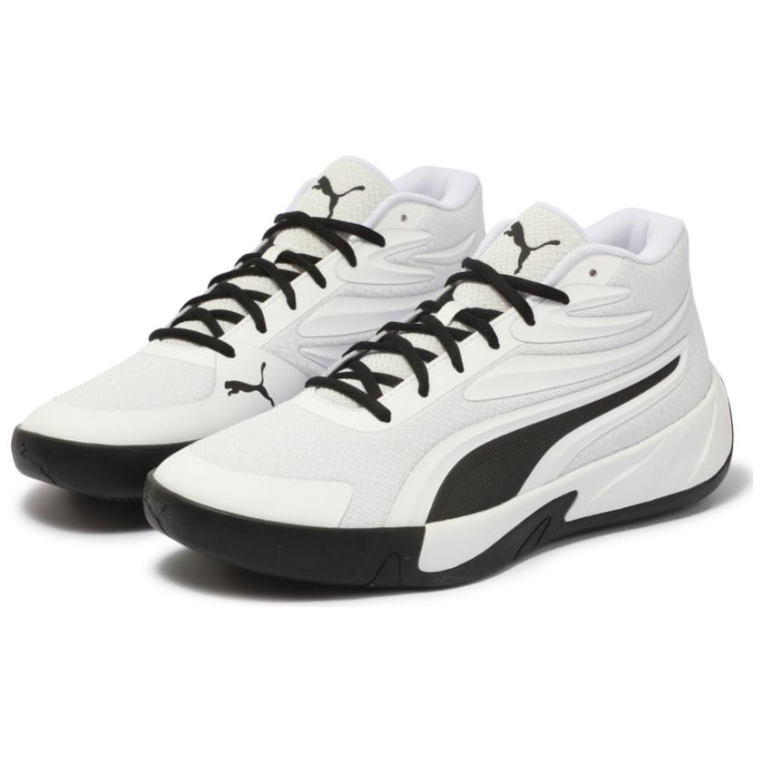 PUMA Court Anti Slip Wear Resistant Mid Top Basketball Shoes Unisex White Black купить в интернет-магазине Yoocart с быстрой доставкой по России.