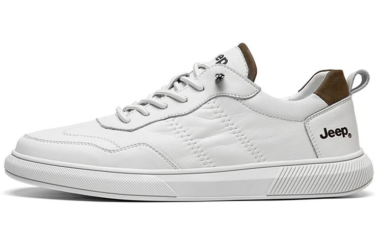 Jeep Abrasion Resistant, Lightweight, And Breathable Low Top Skateboard Shoes Men's Ecru