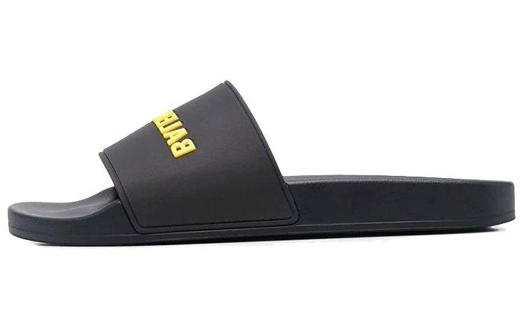 Balenciaga Pool Slides 'Black Yellow'