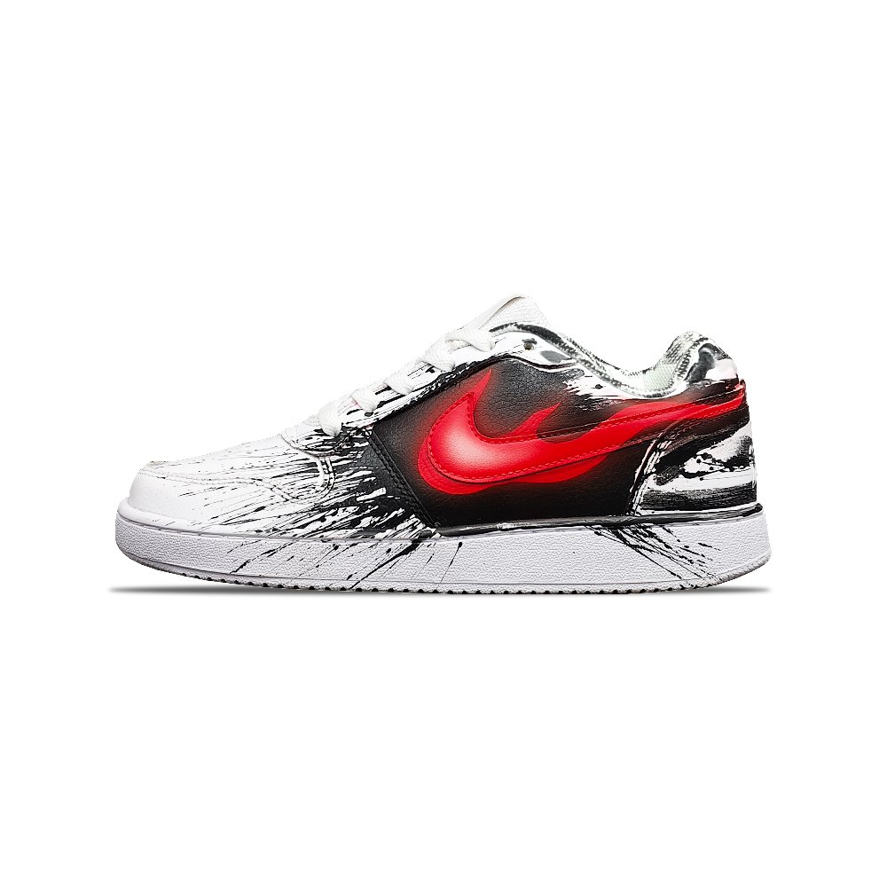 Nike EBERNON Tower Rabbit Slip Resistant Cushioning Abrasion Resistant Low Top Skateboard Shoes Men's Red