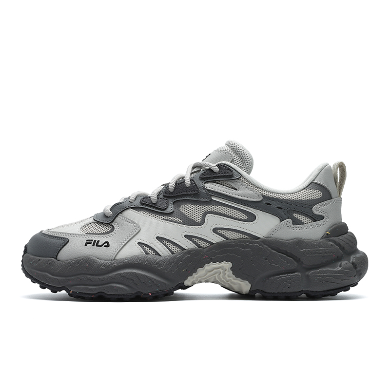 FILA Fern Sneakers Anti Slip Wear Resistant Low Top Casual Shoes Men's Feather Gray