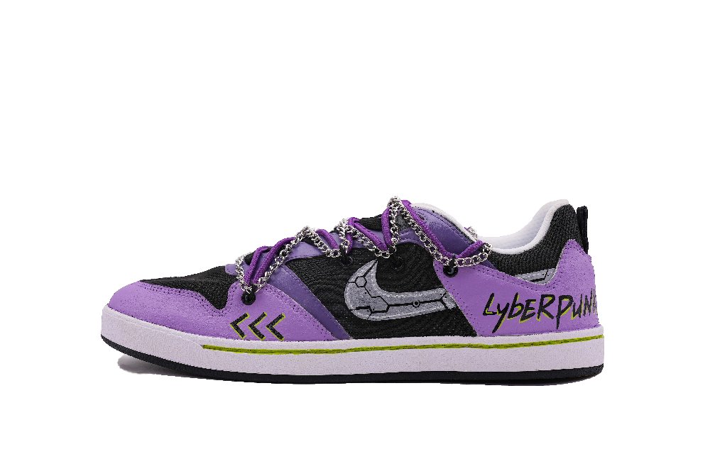Nike SB Alleyoop Skateboard Shoes Men Low-Top Black Purple