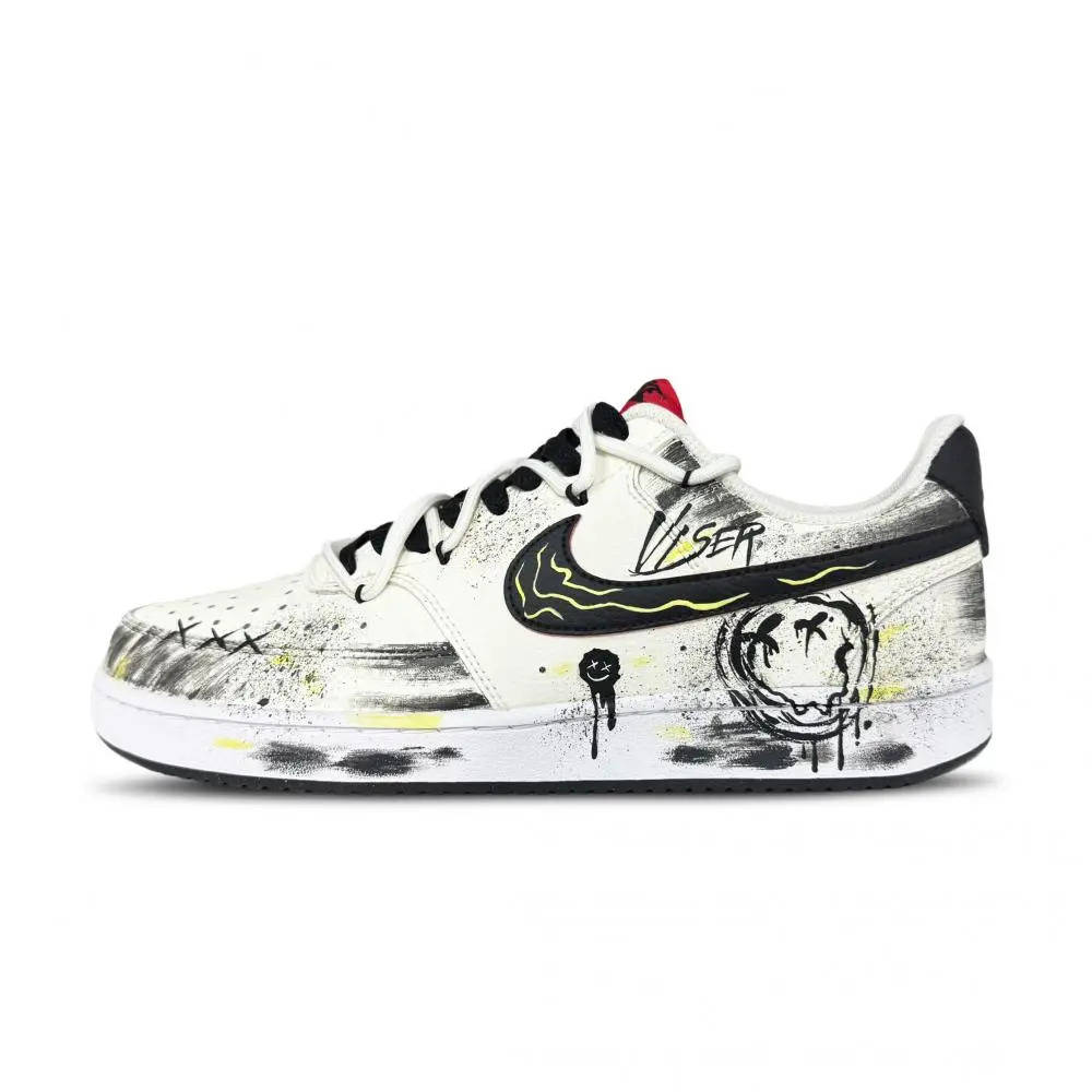 Nike Court Vision 1 Sky Drawing Coverage Low top Skateboard Shoes Men's Black