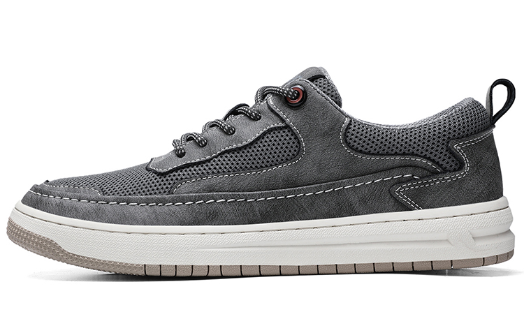 Jeep Wear-resistant And Lightweight Low-Top Skateboard Shoes Men's Gray