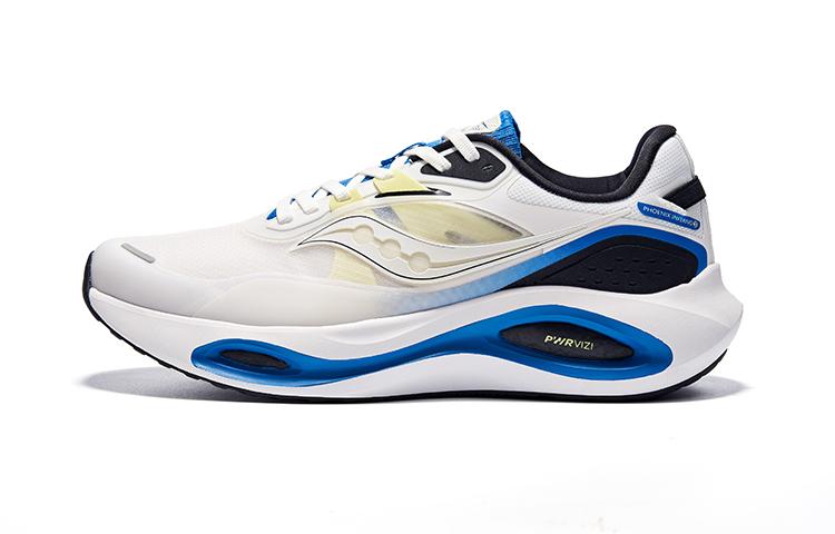 Saucony Phoenix Inferno 3 Anti Slip Wear Resistant Low Top Running Shoes Men's White Blue