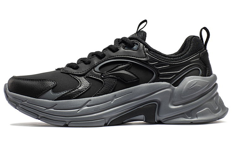 361° Overhill Rebound Low Top Running Shoes Men's Obsidian Black Trendy, Cushioning