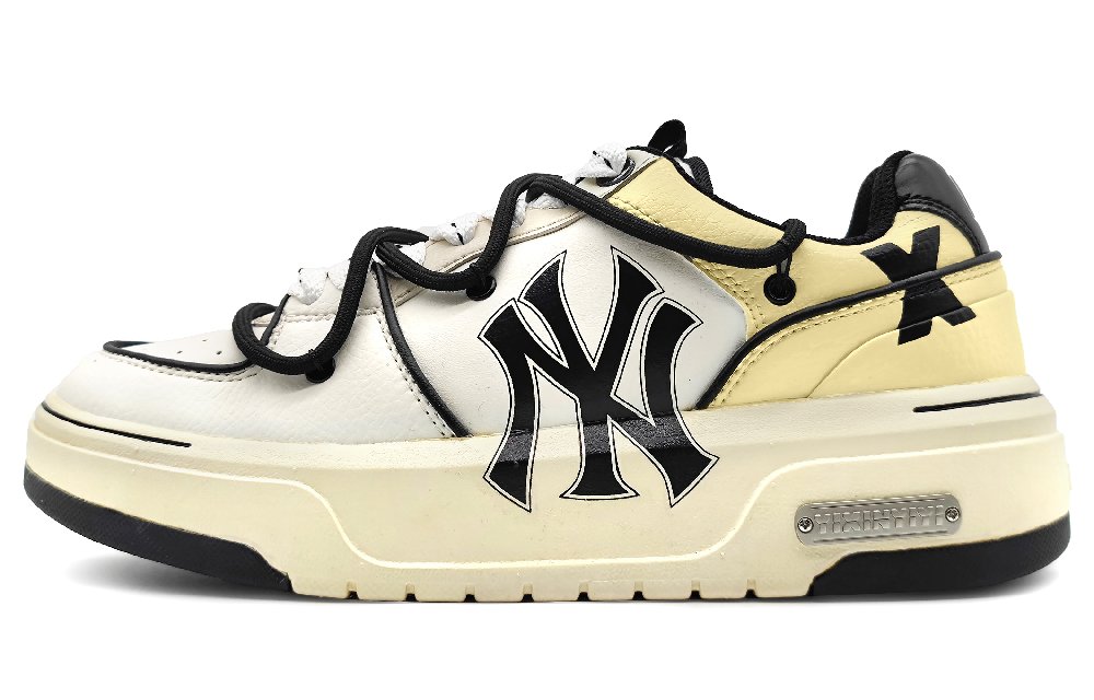 MLB Chunky Liner Wear-Resistant Height Increasing Low-Top Skateboard Shoes Unisex Yellow