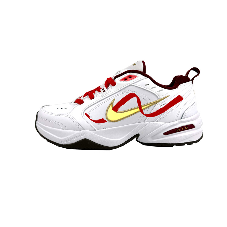 Nike Air Monarch 4 Anti Slip Wear Resistant Low Top Casual Shoes Unisex White