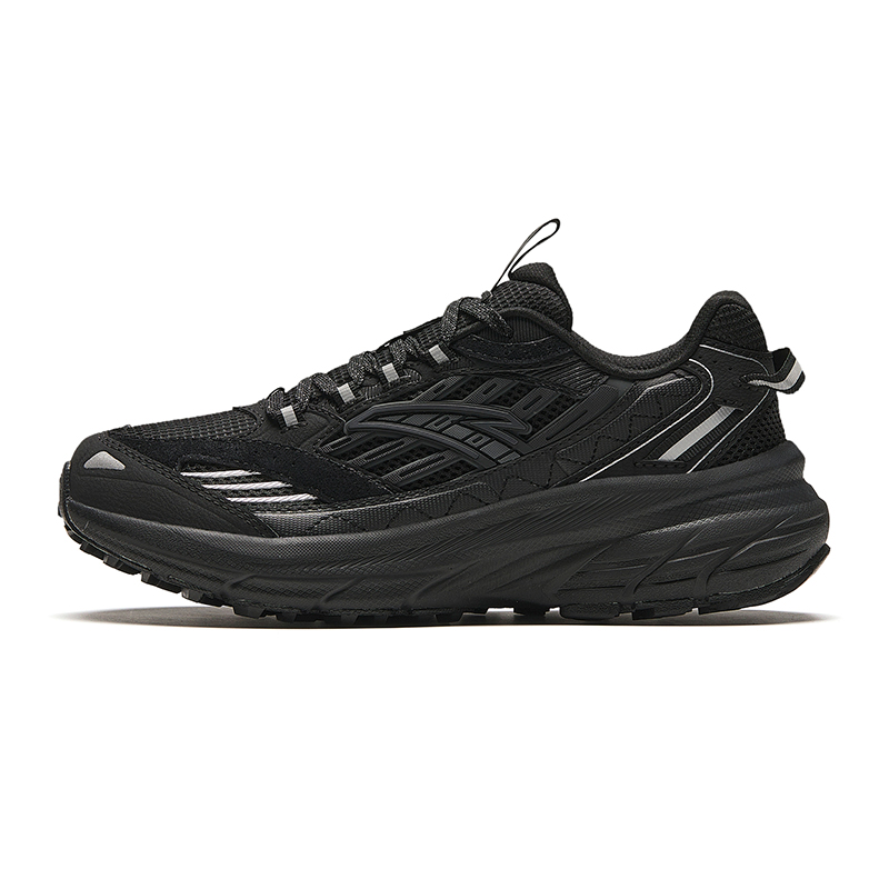 Anta AT957 Cushioning, Wear Resistant Low Top Casual Running Shoes Women's Black Silver