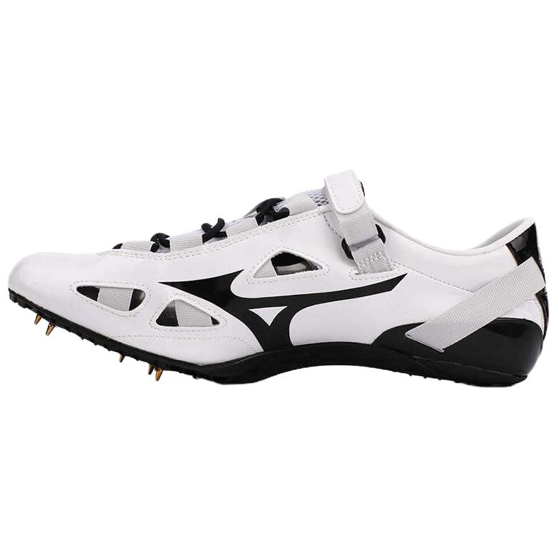 Mizuno Geo Slip Resistant And Abrasion Resistant Functionality White Sprint Track And Field Shoes Unisex Low Top