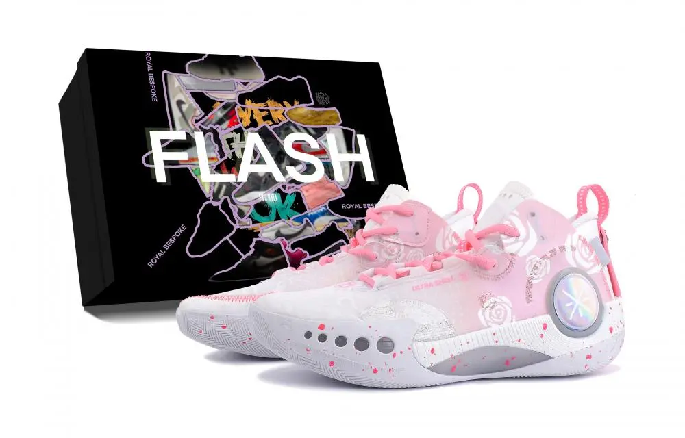 LiNing Shadow 3 Shock Absorbers Slip Resistant Abrasion Resistant Mid top Basketball Shoes Men's Pink