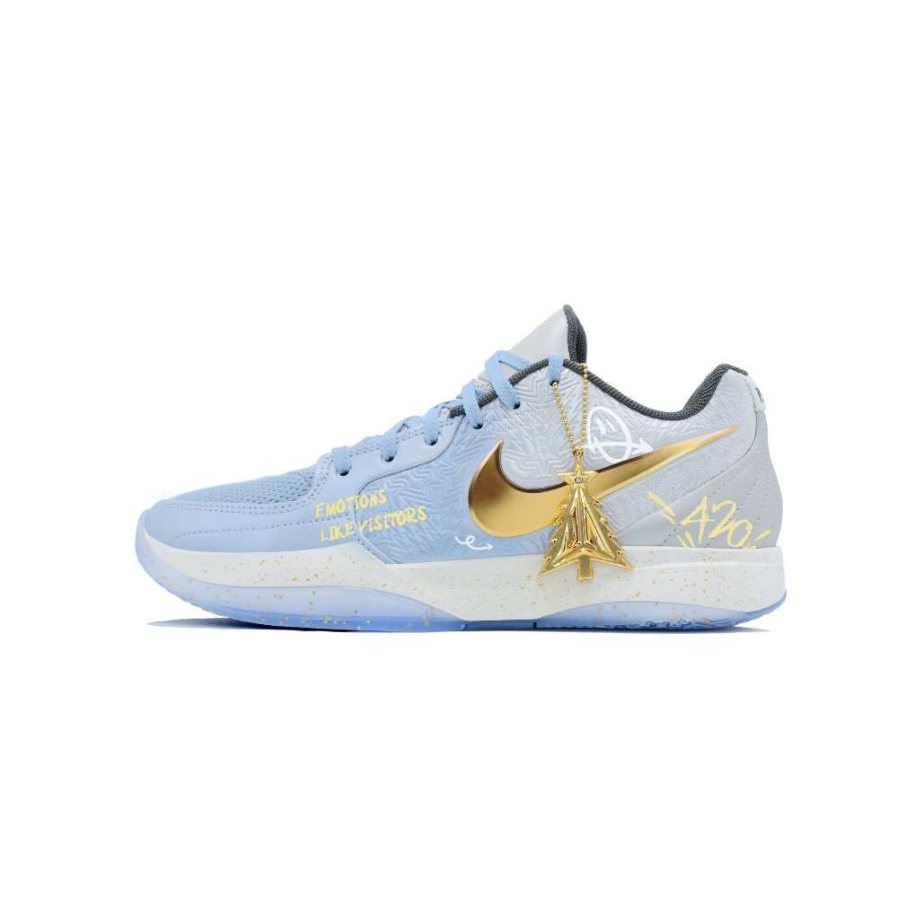 Nike Ja 2 Cushioned Slip-Resistant Abrasion-Resistant Low-Top Basketball Shoes Men's Blue