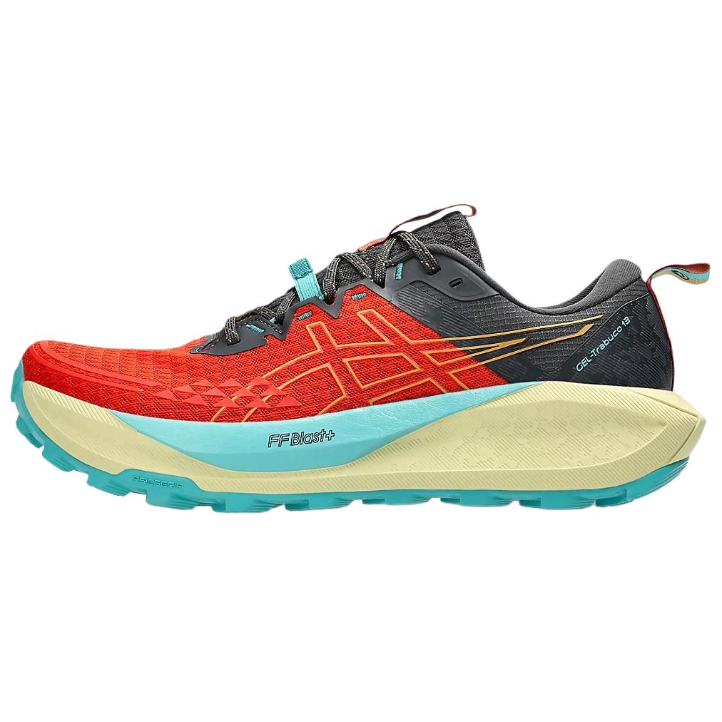 ASICS GEL TRABUCO 13 Trail Running Shoes Men's Red Orange Blue