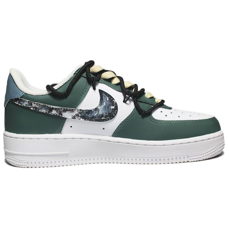Nike Air Force 1 Light Ink Matte Anti-Slip Wear-Resistant Low-Top Skateboard Shoes Men's White Green купить в интернет-магазине Yoocart с быстрой доставкой по России.