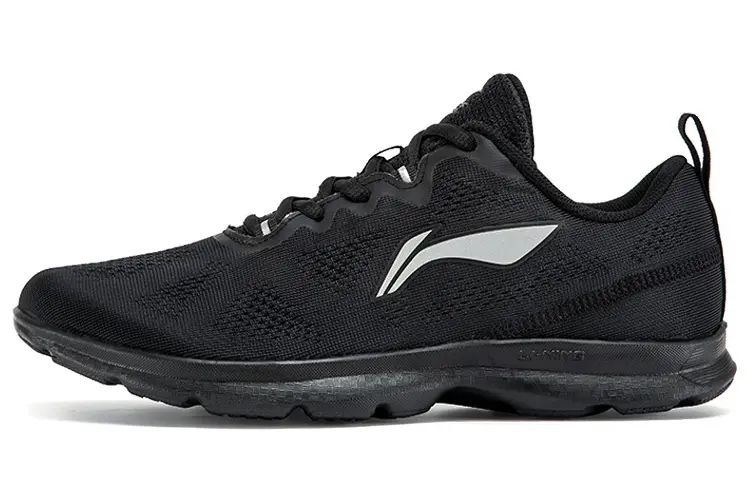 LiNing Move With Your Heart Anti-Slip Wear-Resistant Low-Top Running Shoes Black Gray