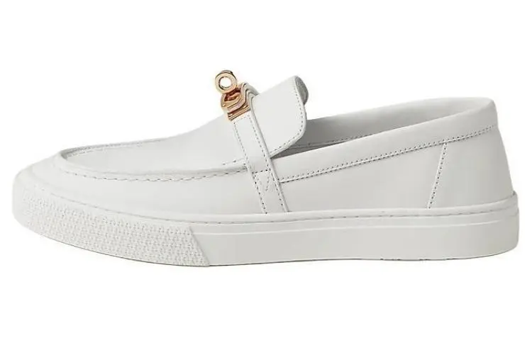 HERMES Casual Single Shoes Women's White