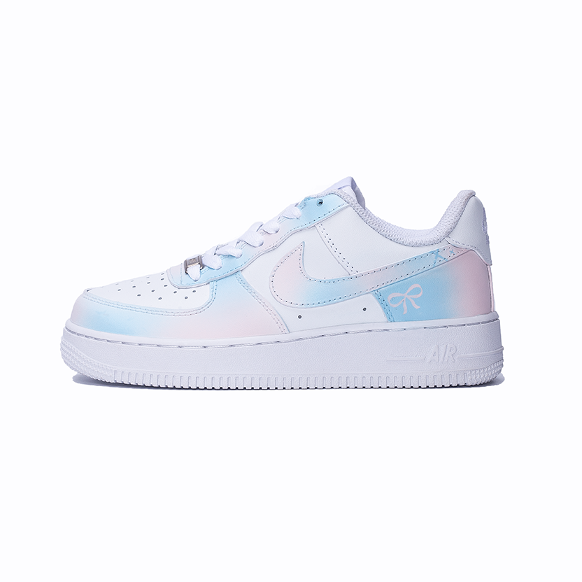 Nike Air Force 1 Abrasion Resistant Low Top Skateboard Shoes Women's Blue