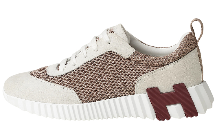 HERMES Bouncing Abrasion Resistant Low Top Sports Casual Shoes Women's Greige купить в интернет-магазине Yoocart с быстрой доставкой по России.
