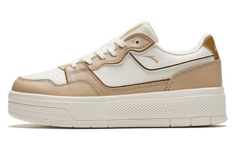 Anta Life Collection Durable Breathable Low-Top Skateboard Shoes Women's Beige Brown