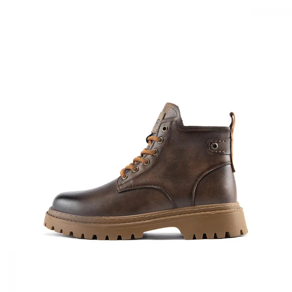 Jeep Martin Boots Men's Black/Dark Brown