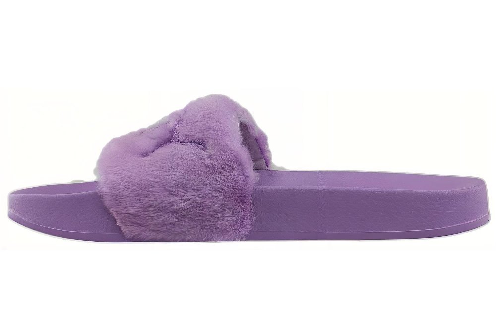 PUMA Fenty X PUMA Fur Slide Sandals Purple