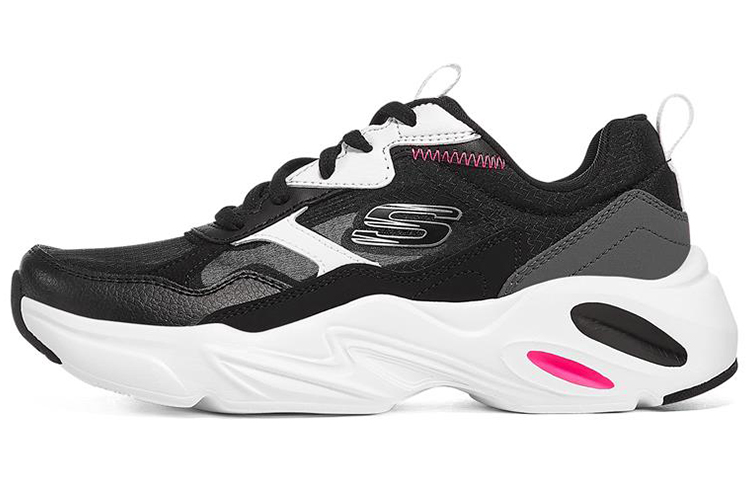Skechers Stamina Airy Low Running Shoes Black/White Women's