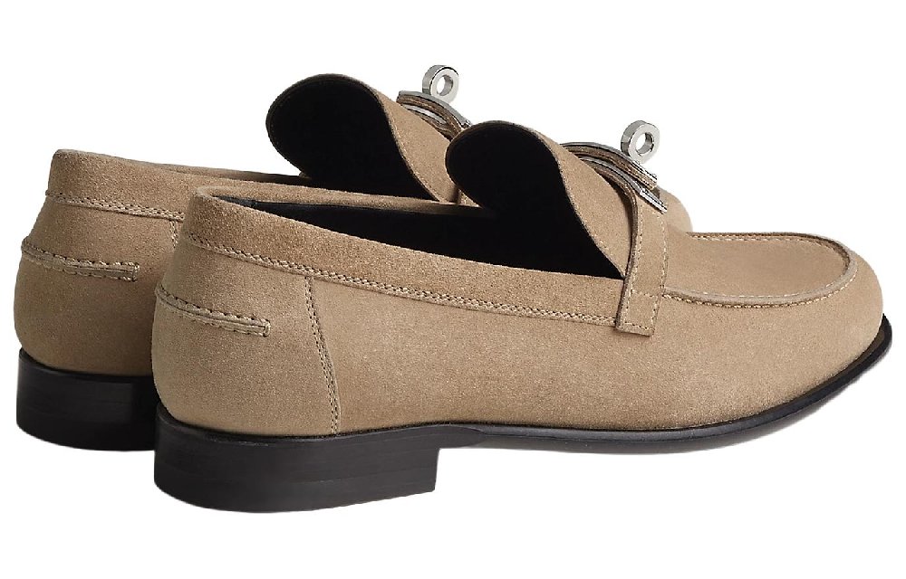 HERMES Destin Loafers Women's Brown