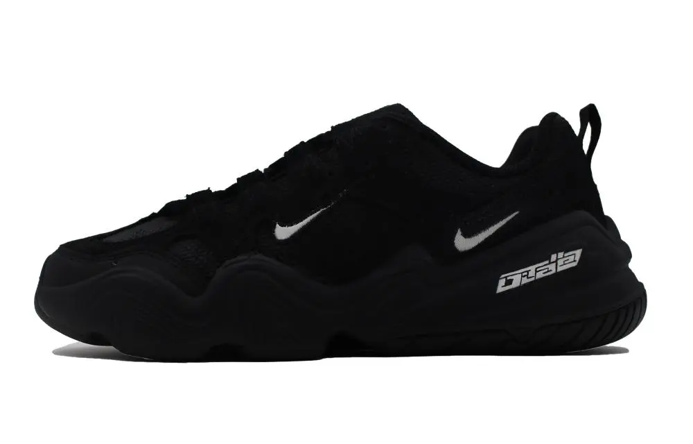 Nike Tech Hera Trendy Black Gravity Low top Casual Shoes Unisex Black White
