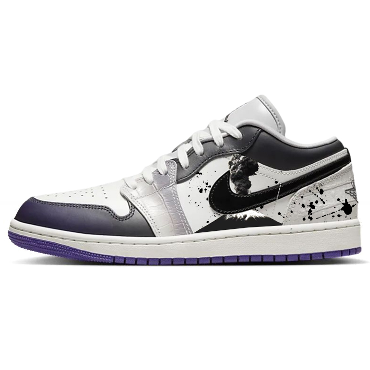 JORDAN Air JORDAN 1 Vintage Basketball Shoes Women's Low Top Black/White