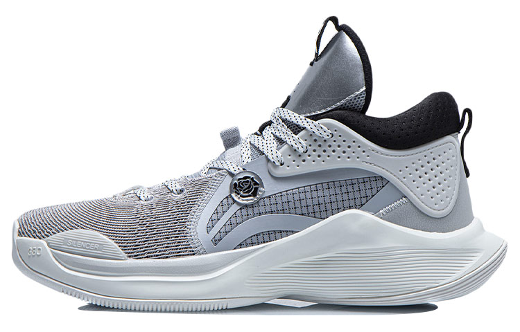 LiNing SILENCER CJ McCollum Cushioning Anti-Slip And Wear-Resistant Mid-Top Basketball Shoes Men's Gray
