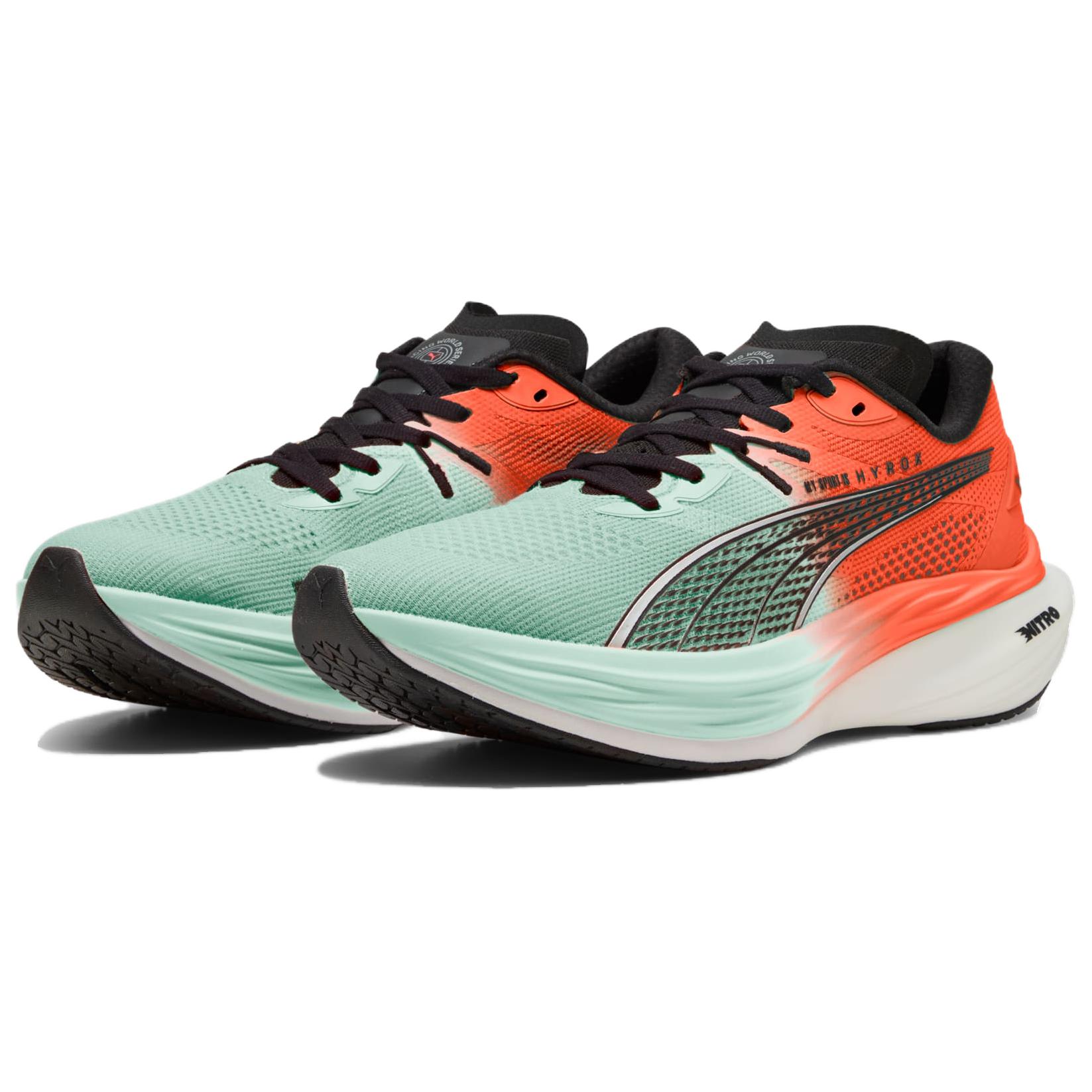 HYROX x PUMA Deviate NITRO 3 Abrasion Resistant Low Top Running Shoes Men's Red Green купить в интернет-магазине Yoocart с быстрой доставкой по России.