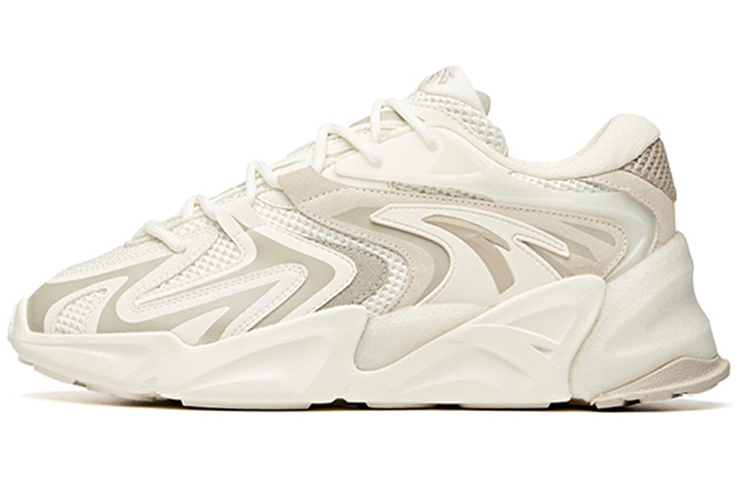Anta Pulse Anti-Slip Wear-Resistant Low-Top Chunky Sneakers Ivory White